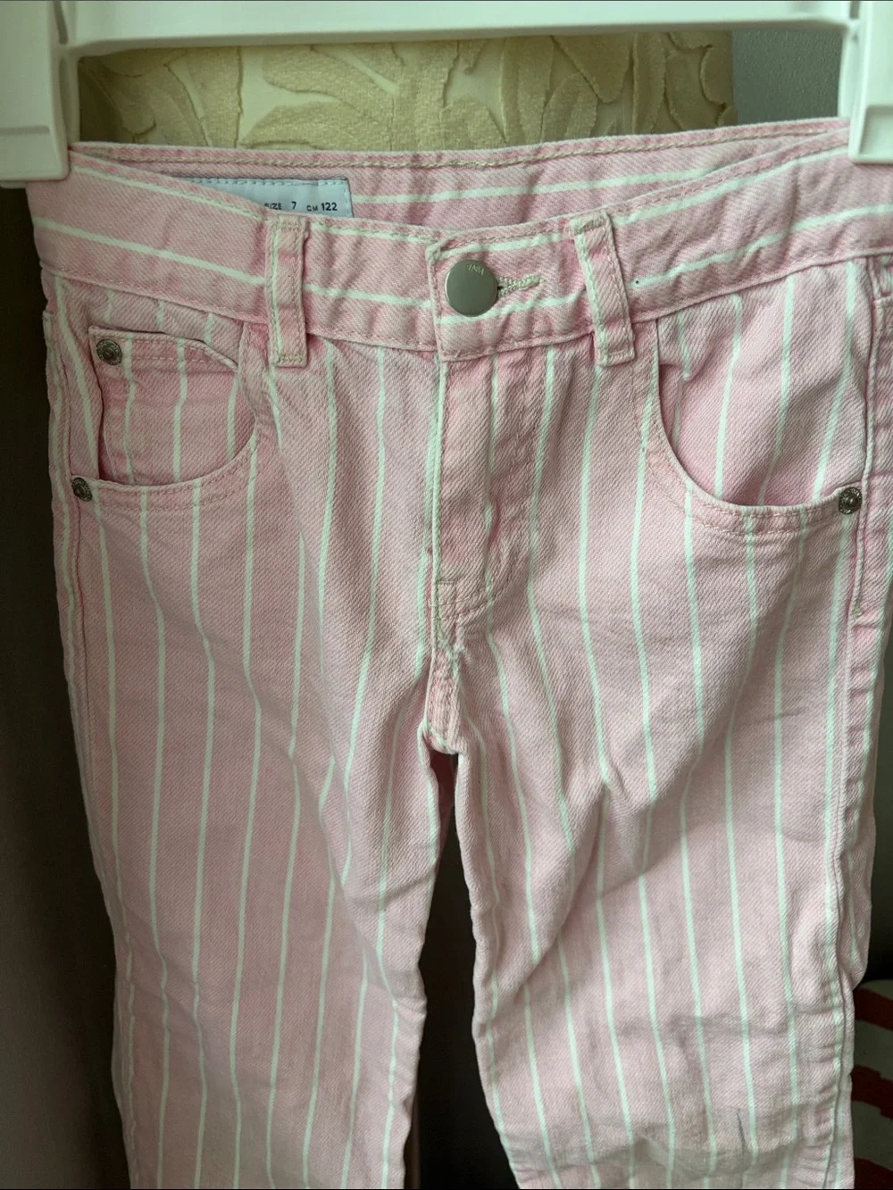 Zara Pink Striped Kids' Jeans